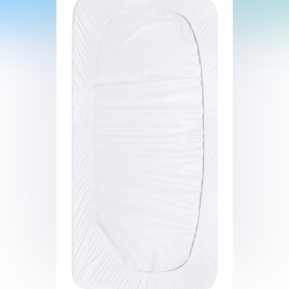 NWT Burt's Bees 100% Organic Jersey Cotton White Standard Fitted Bassinet Sheet - Picture 6 of 7